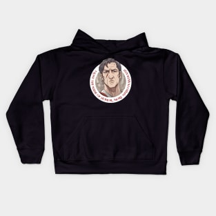 Julius Caesar in anime style Kids Hoodie